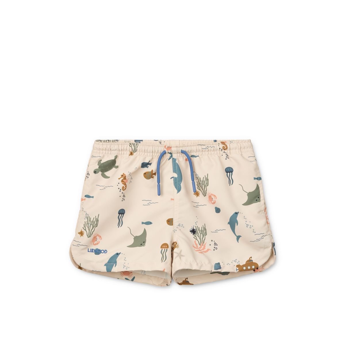 Liewood Aiden Printed Board Shorts - Sea creature / Sandy - BOARD SHORTS