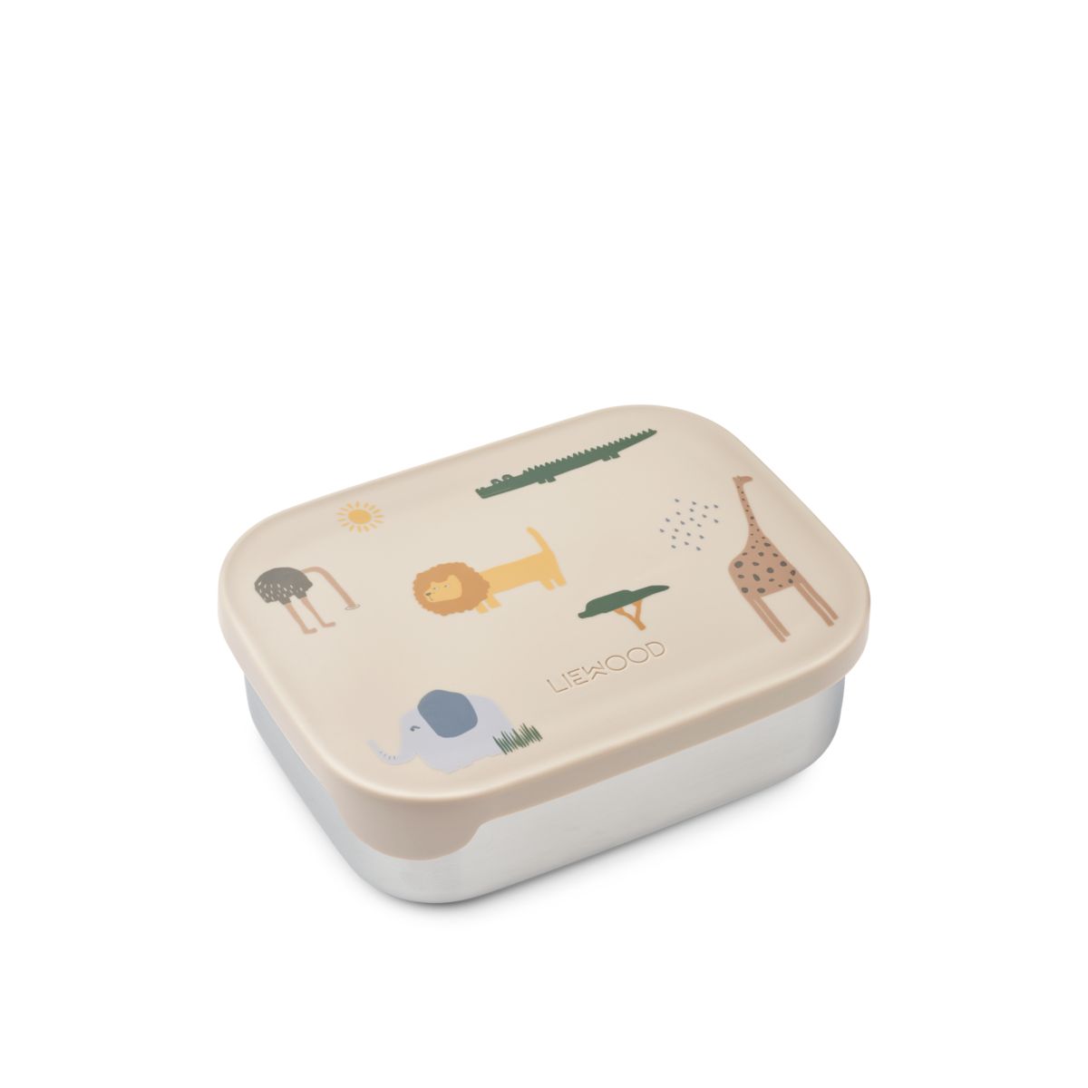 Liewood ARTHUR Steel Lunchbox - Safari sandy mix - LUNCHBOX