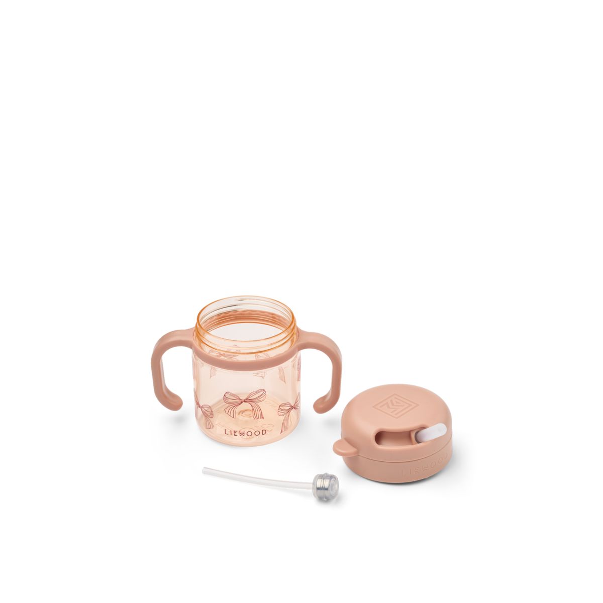 Liewood KAI tritan straw cup - Bows / Pale tuscany - CUP