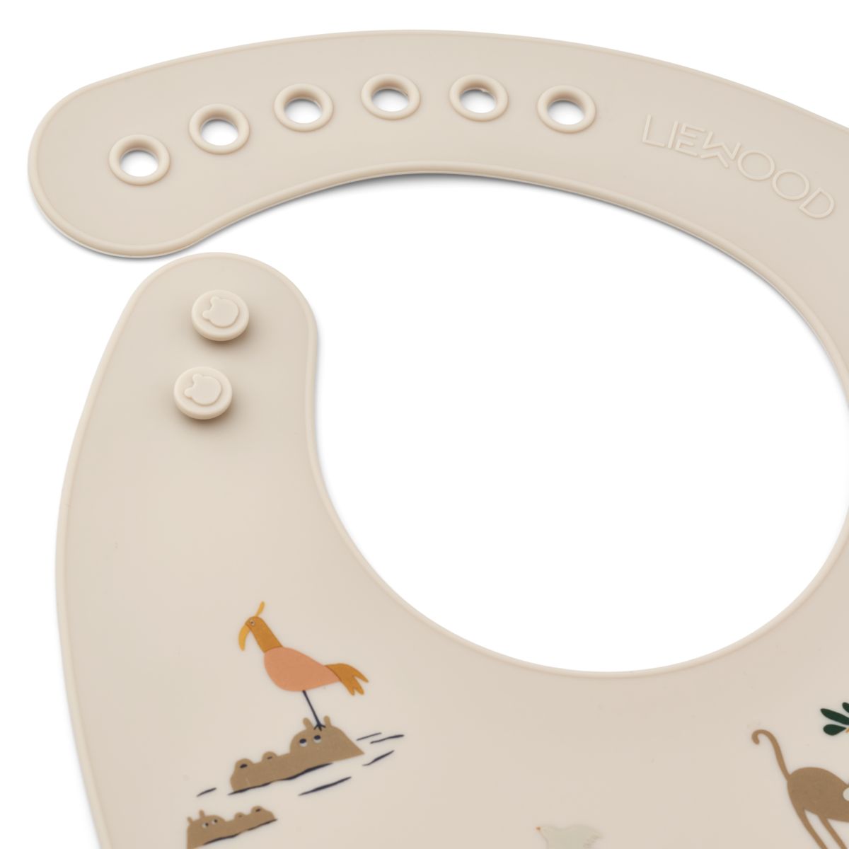 Liewood Tilda Printed Bib 2-Pack - All together / Sandy - BIB