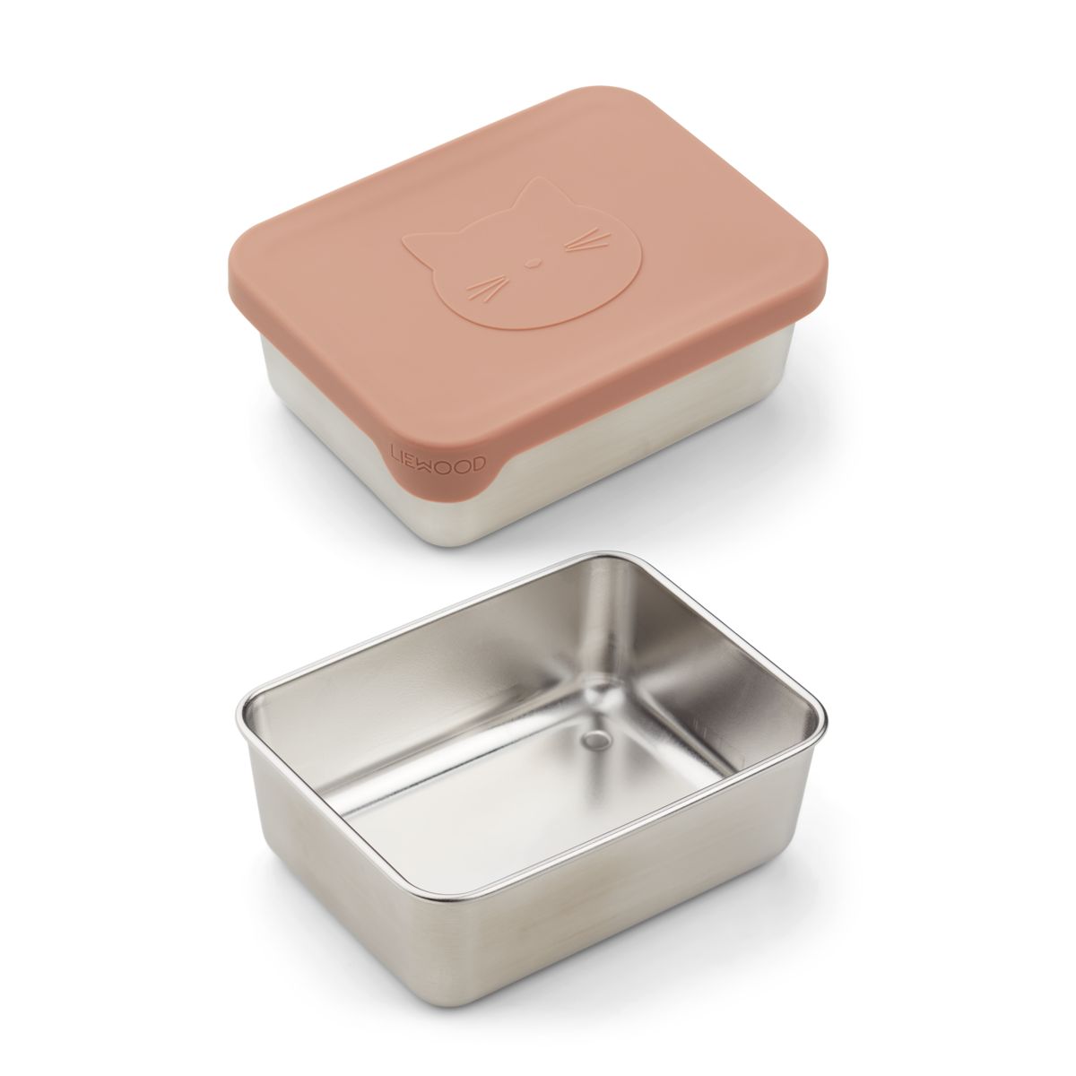 Liewood Ako snack box - Cat dark rose - SNACKBOX