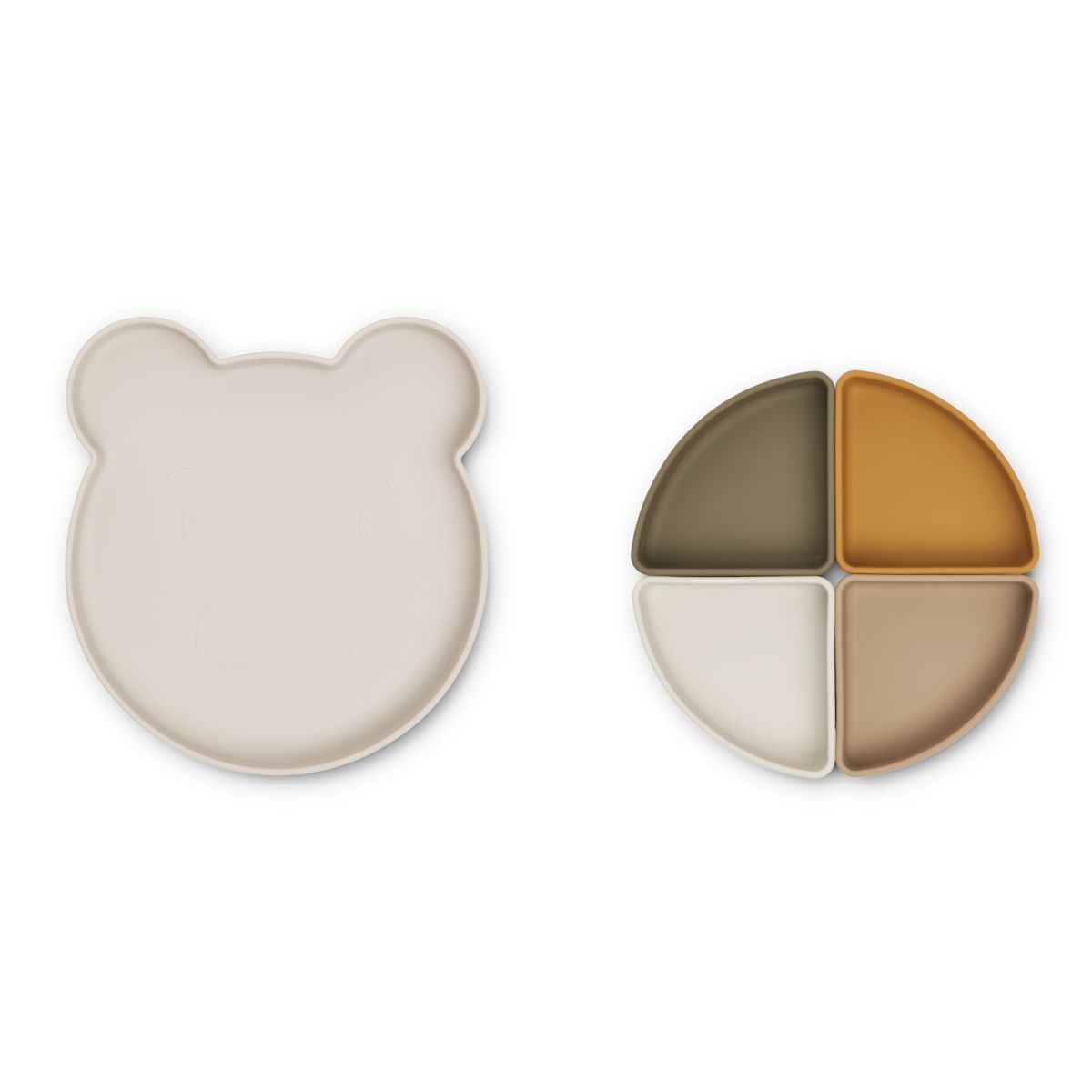 Liewood Arne divider plate - Mr bear sandy multi mix - PLATE