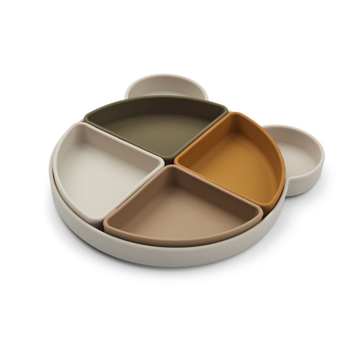 Liewood Arne divider plate - Mr bear sandy multi mix - PLATE