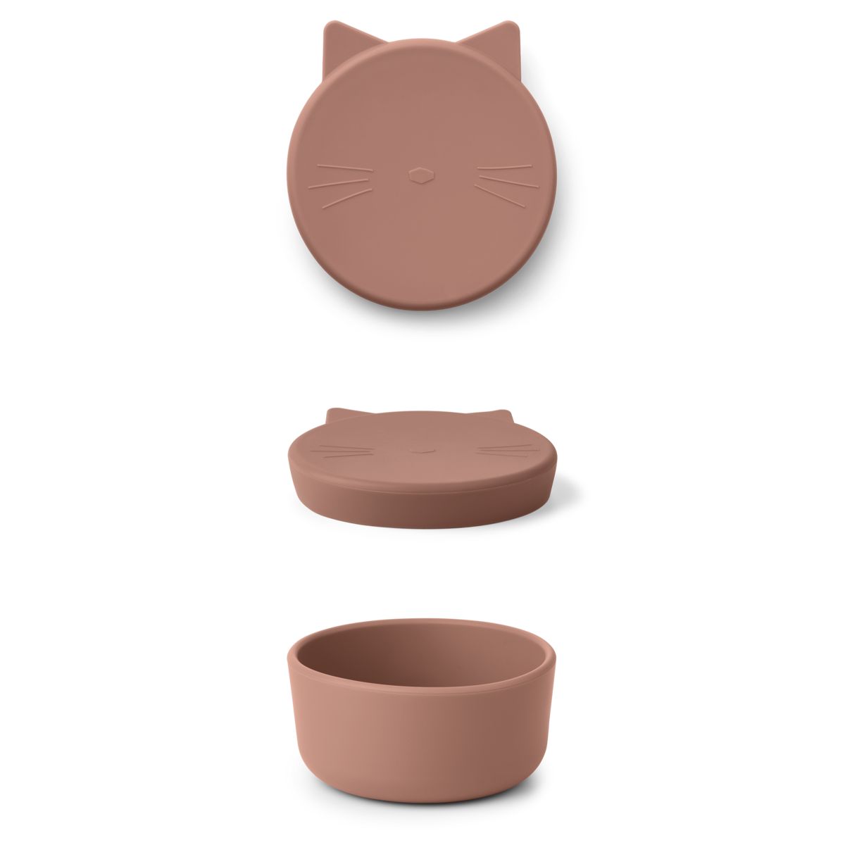 Liewood Cornelius Snack Box Medium - Cat dark rose - SNACKBOX