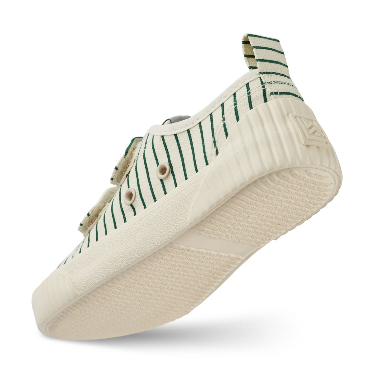 Liewood Kim Canvas shoe - Stripe Garden green / Creme de la creme - SNEAKERS