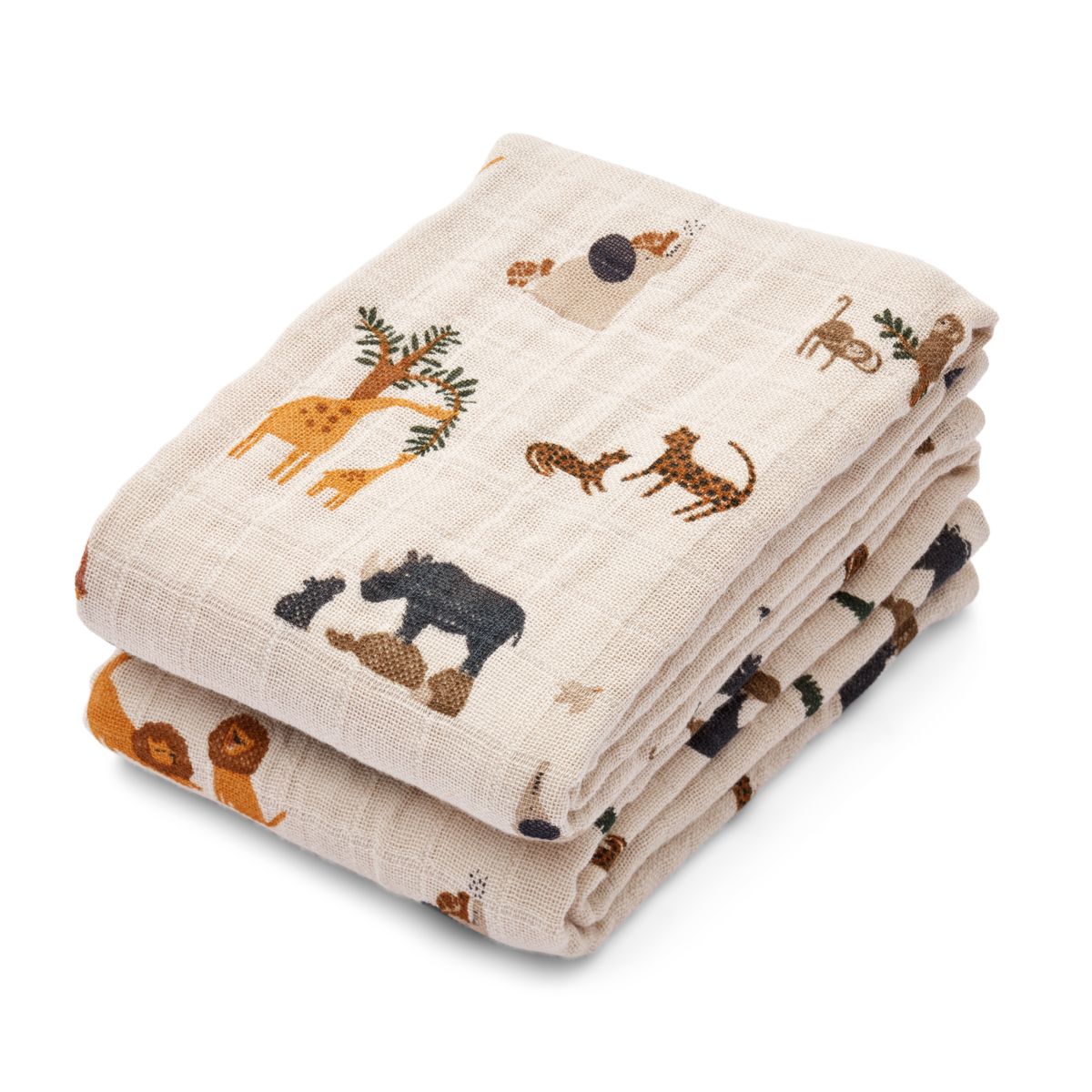 Liewood LEWIS Muslin Cloth 2-Pack - All together / Sandy - MUSLIN CLOTH