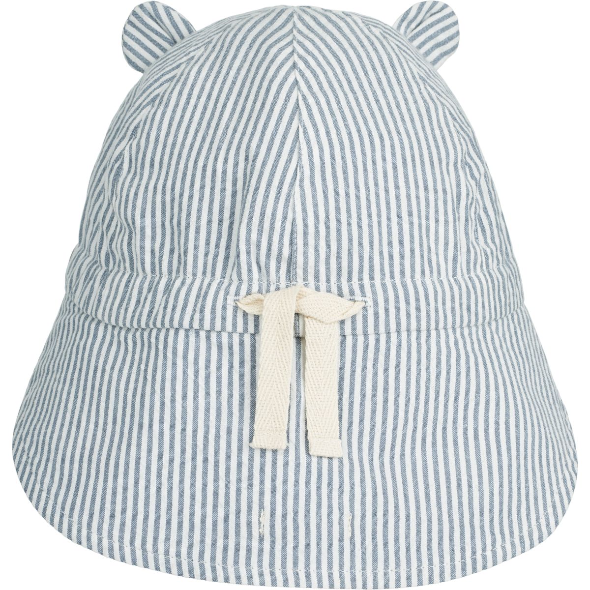 Gorm Seersucker Sun Hat - Y/D stripe: Blue wave/creme de la creme