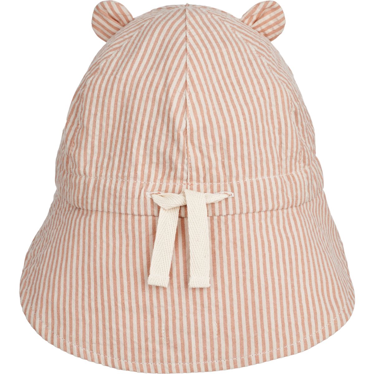 Liewood Gorm Seersucker Sun Hat - Y/D Stripe Tuscany rose / Sandy - HATS/CAP