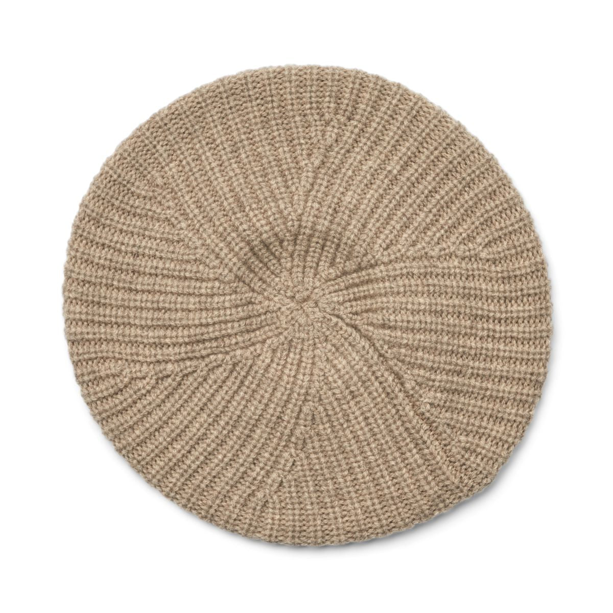 Borg Beret Hat - Oat melange