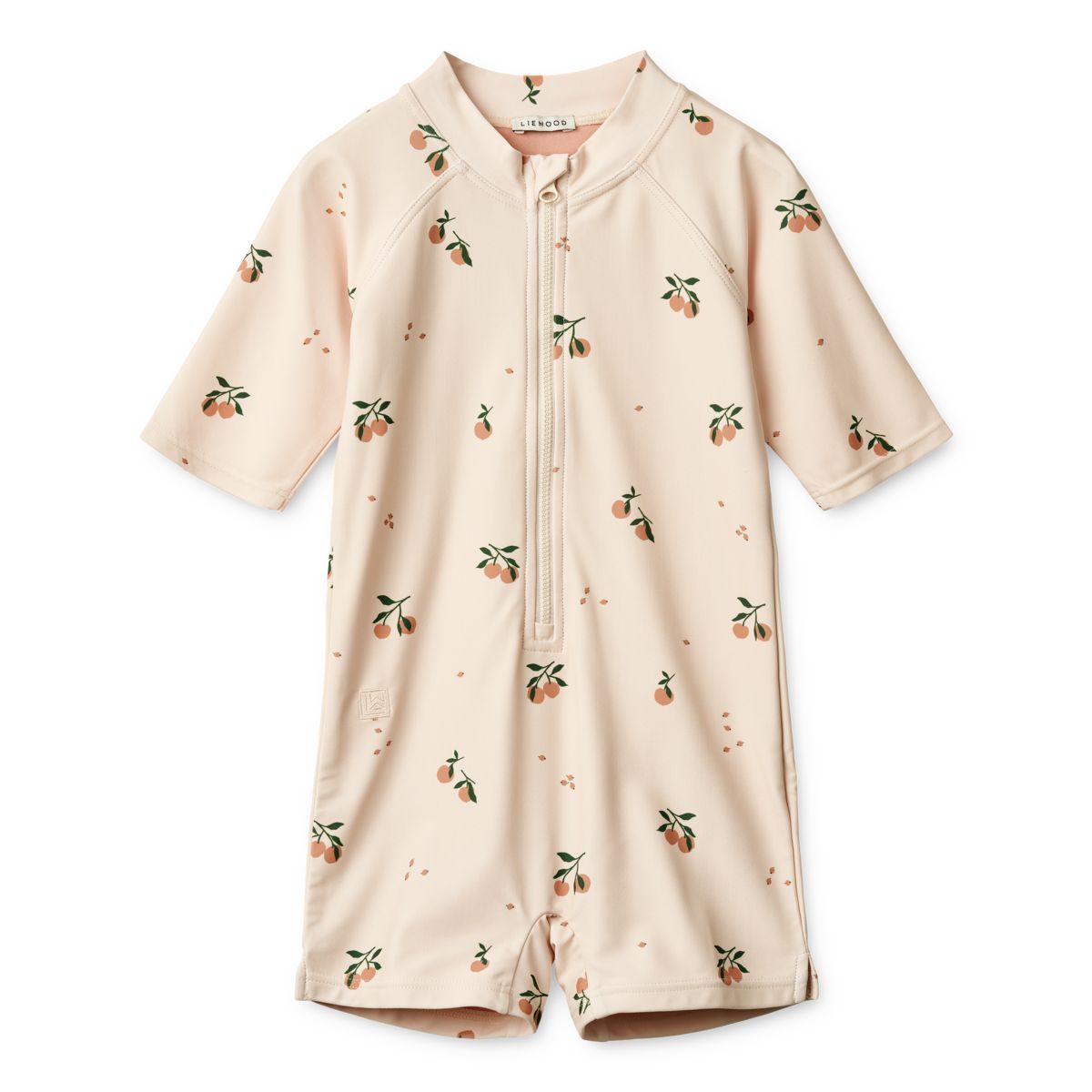 Liewood Max short-sleeved swim jumpsuit - Peach / Sea shell - SWIMSUIT