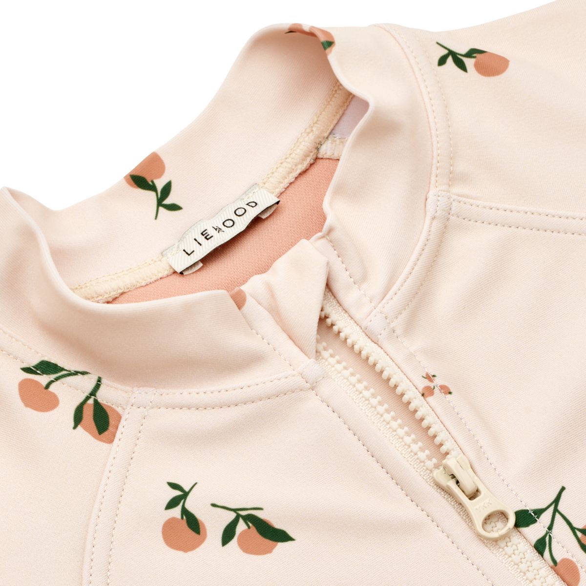 Liewood Max short-sleeved swim jumpsuit - Peach / Sea shell - SWIMSUIT