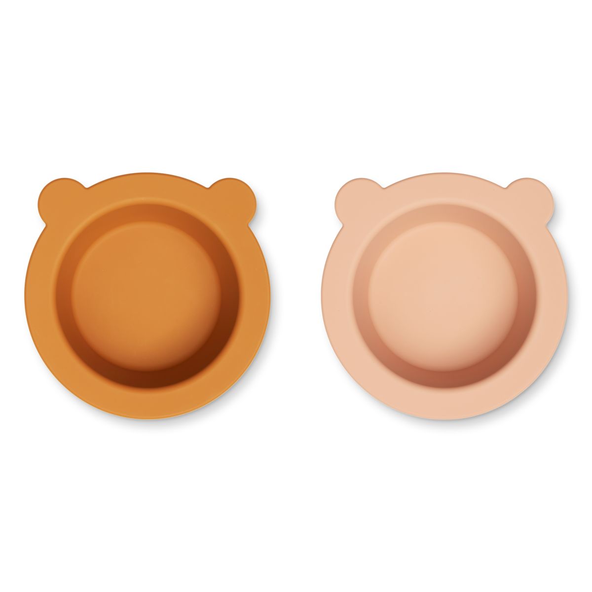 Liewood Peony Suction Bowl 2-Pack - Mustard / tuscany rose mix - BOWL