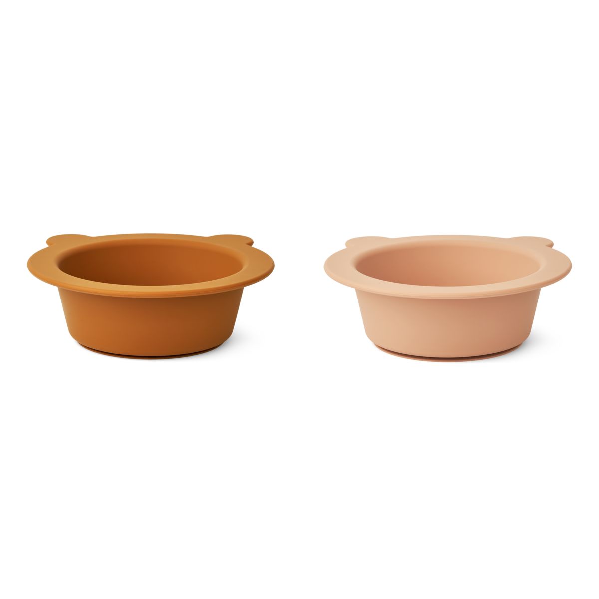 Liewood Peony Suction Bowl 2-Pack - Mustard / tuscany rose mix - BOWL