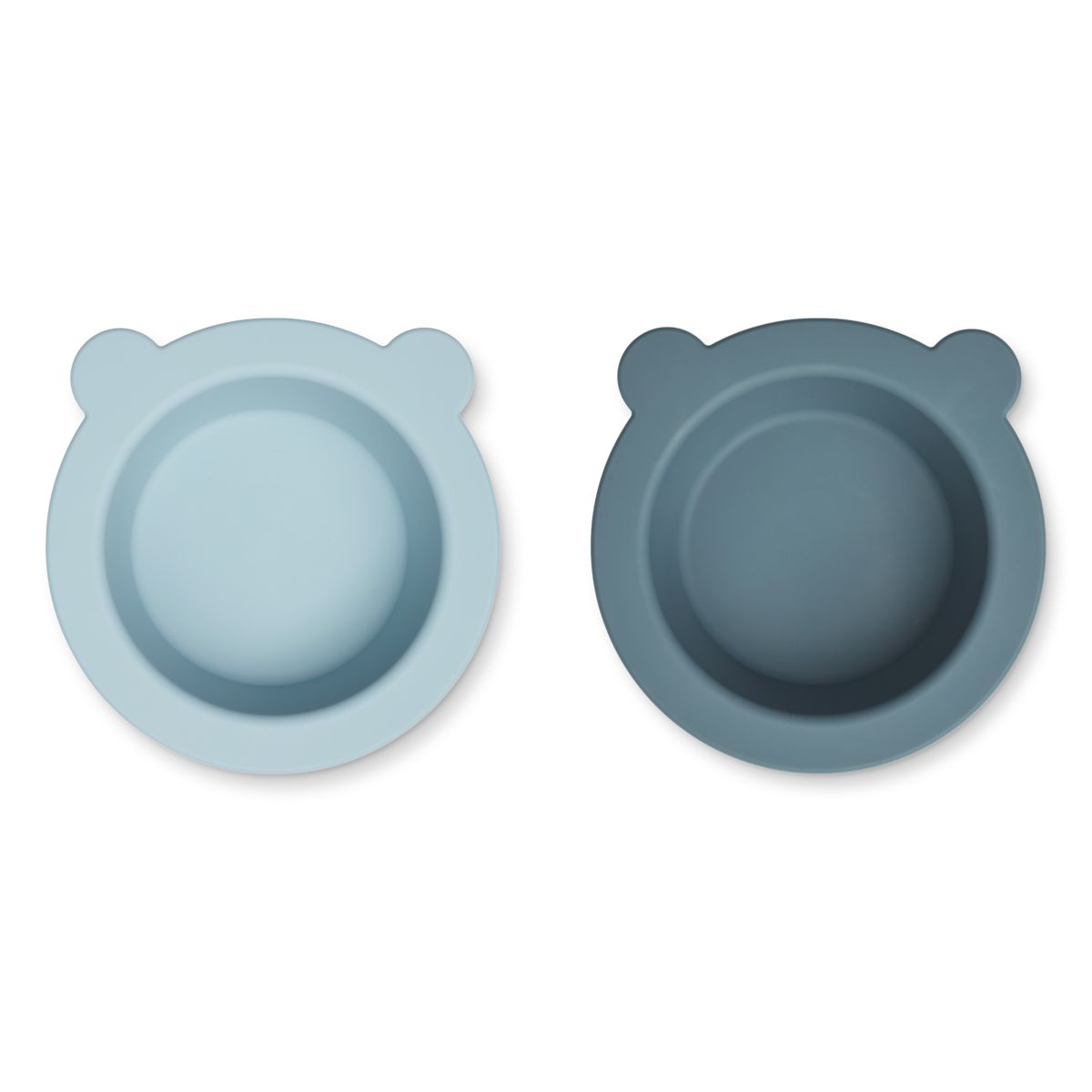 Liewood Peony Suction Bowl 2-Pack - Sea blue / Whale blue - BOWL