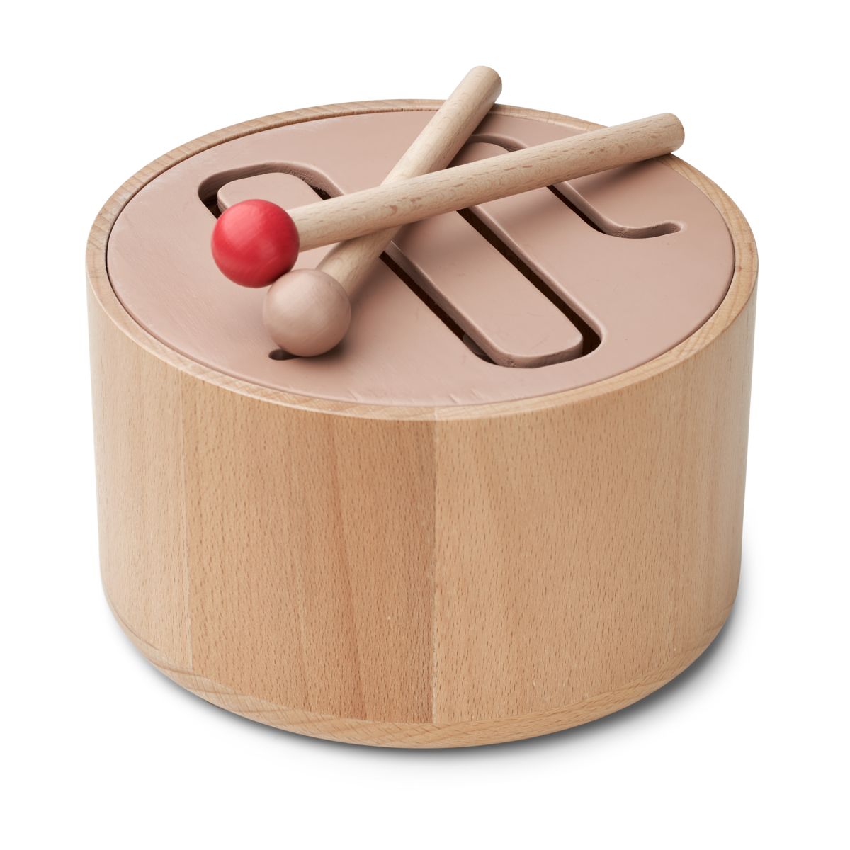 Liewood Pete Drum - Tuscany rose / apple red mix - MUSIC INTRUMENT