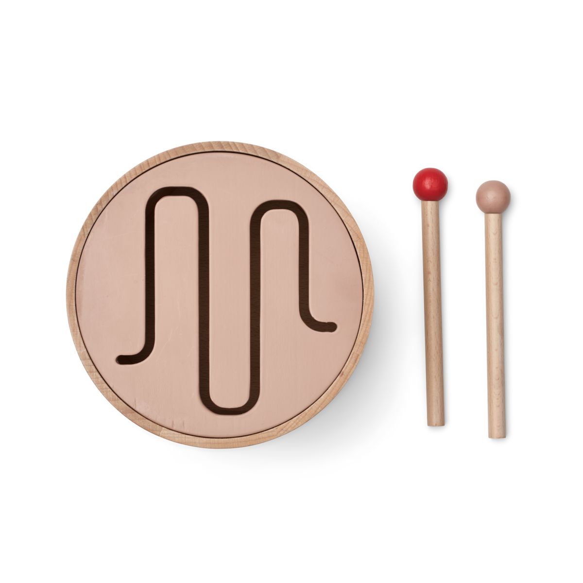 Liewood Pete Drum - Tuscany rose / apple red mix - MUSIC INTRUMENT