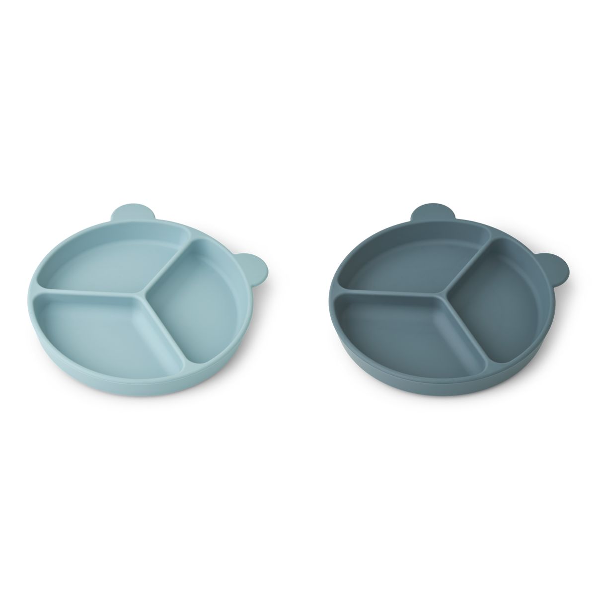 Liewood Stacy Divider Suction Plate 2-Pack - Sea blue / Whale blue - PLATE