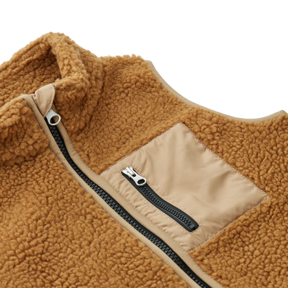 Liewood Vada Pile Vest - Golden caramel / Oat mix - VEST