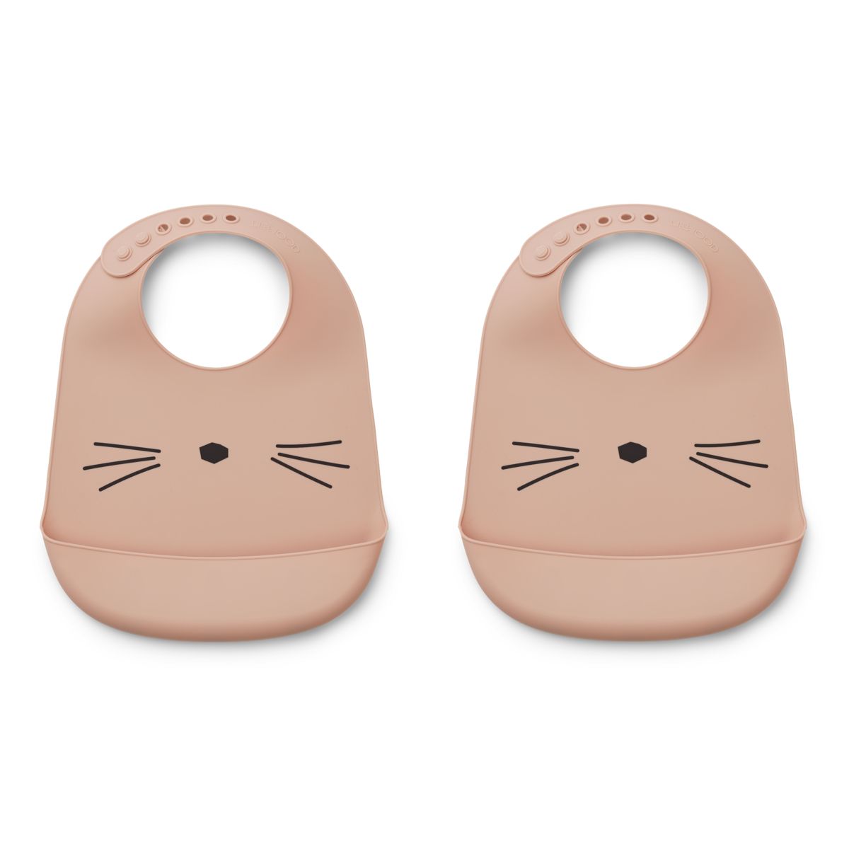 Liewood Tilda Silicone Bib 2 Pack - Cat rose - BIB