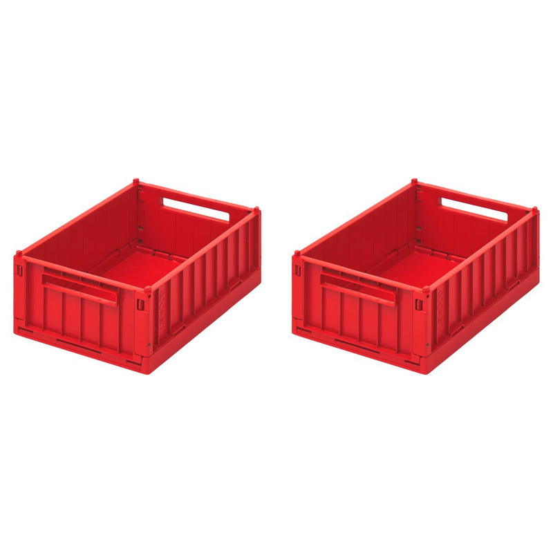 Weston Small Storage Box 2 Pack - Apple red
