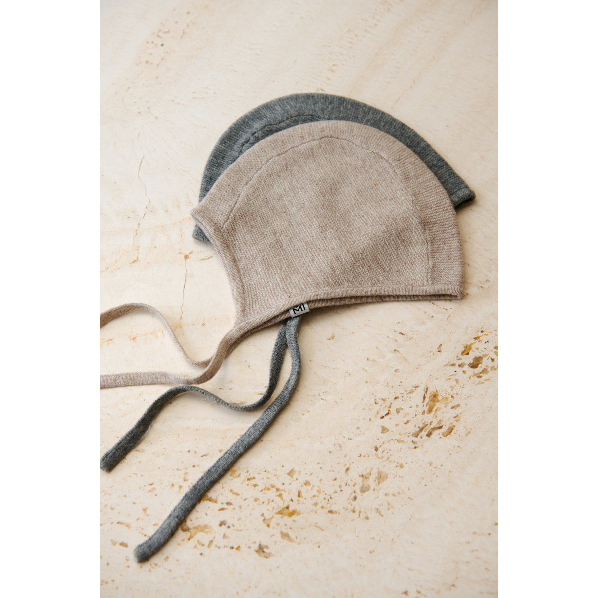 Liewood Adelis Baby Pointelle Bonnet Hat - Sandy melange - HATS/CAP