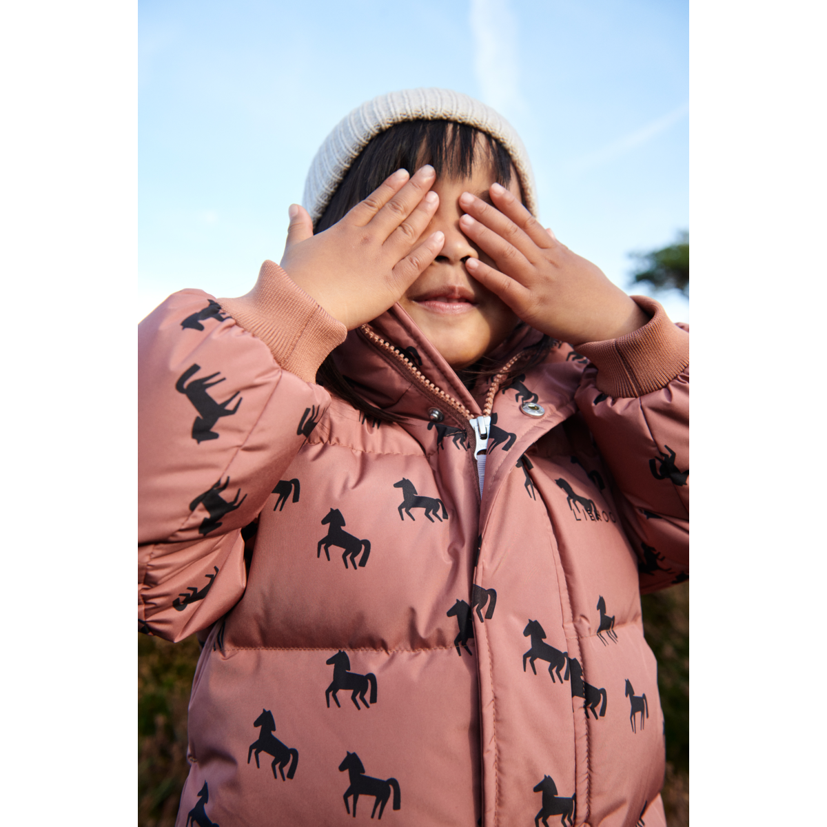 Liewood Palle Puffer Down Jacket - Horses / Dark rosetta - JACKET