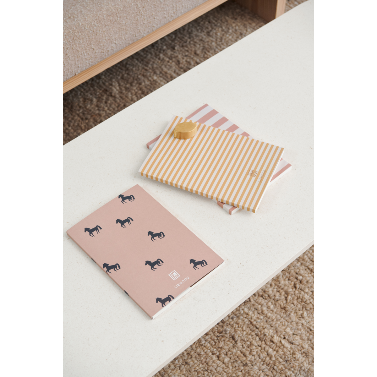 Liewood Sidney notebooks - Horses / Stripe mix - NOTEBOOK