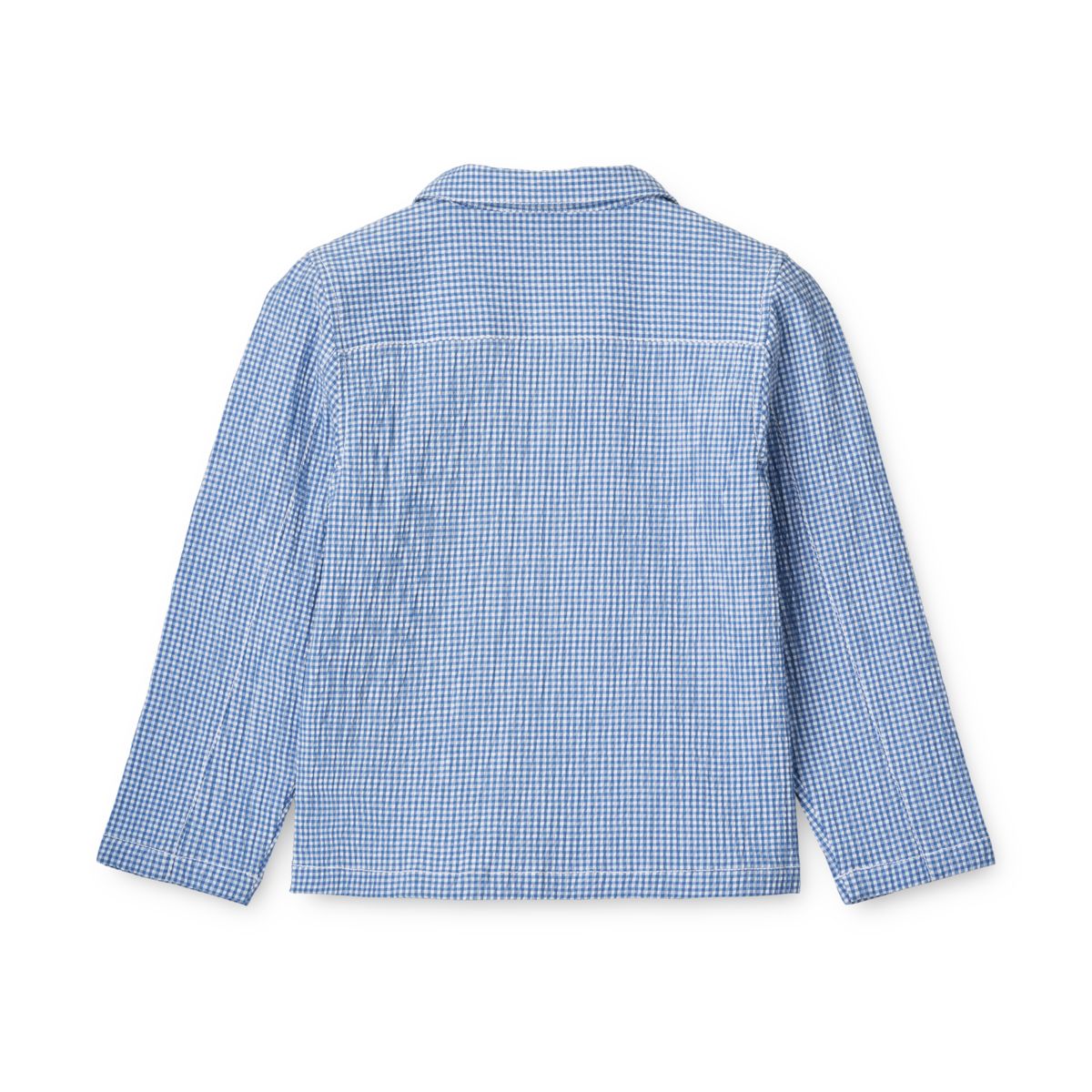 Kory seersucker check overshirt - Y/D Check Riverside / Crisp white