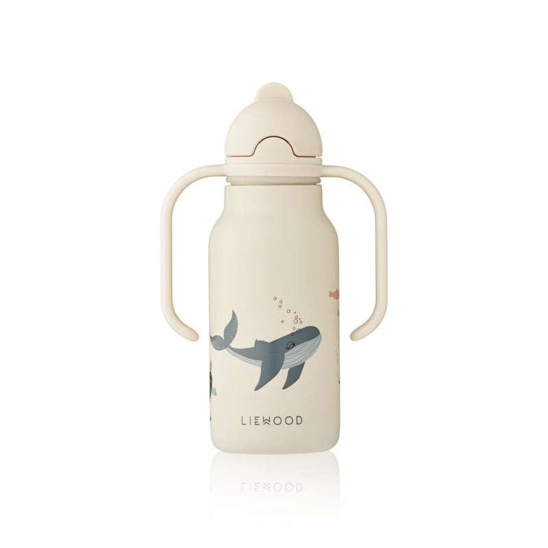 Liewood Kimmie steel water bottle 250 ml - Sea creature / Sandy - WATER BOTTLE