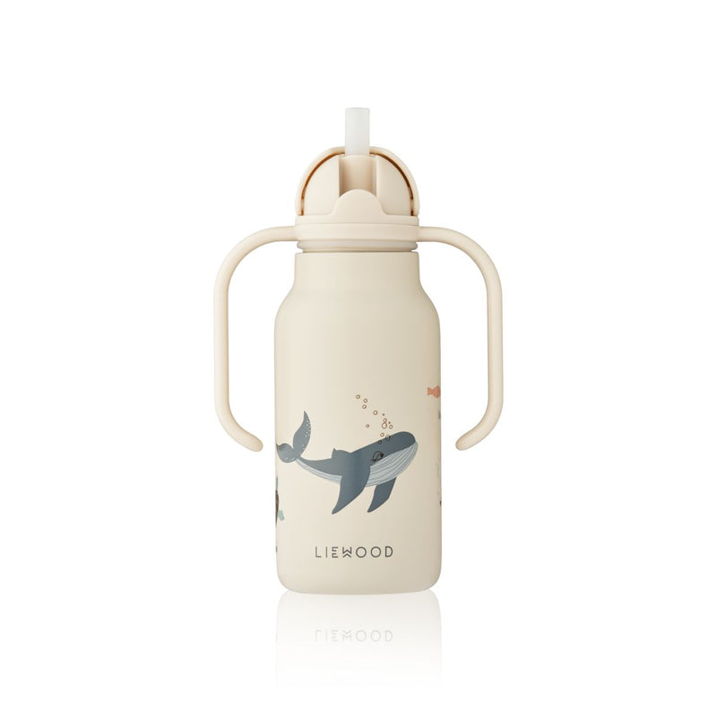 Liewood Kimmie steel water bottle 250 ml - Sea creature / Sandy - WATER BOTTLE