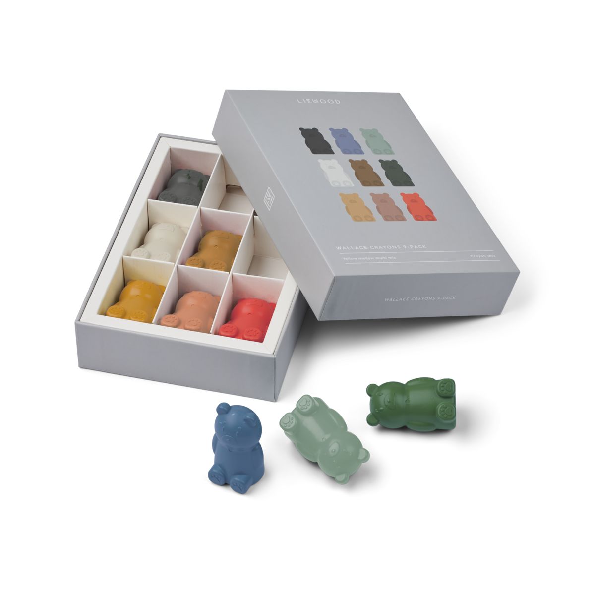 Liewood Wallace Crayons 9-Pack - Yellow mellow multi mix - CREATIVE TOYS