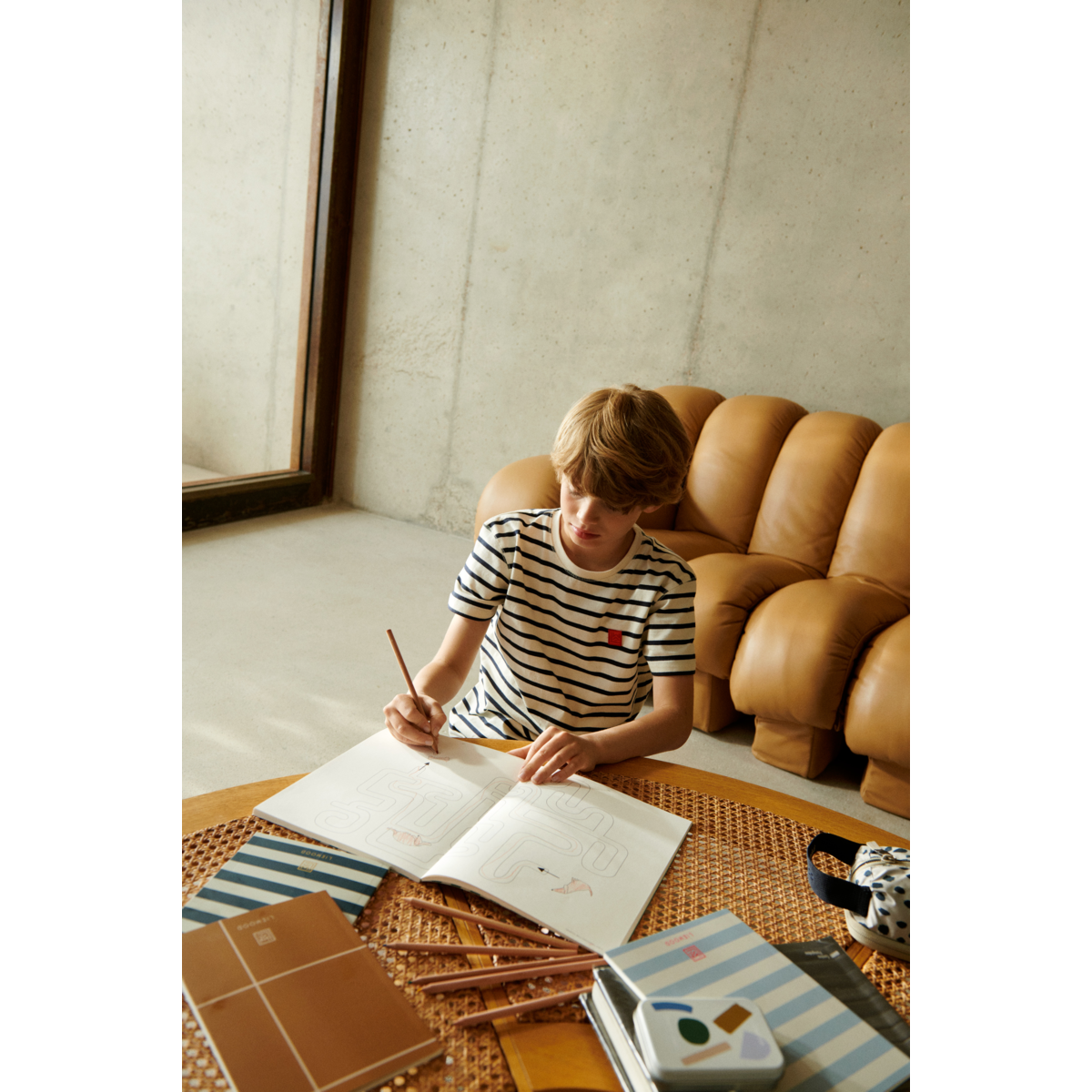 Liewood Sixten Striped Cotton T-Shirt - Y/D Stipes Classic navy / Creme de la creme - TSHIRT