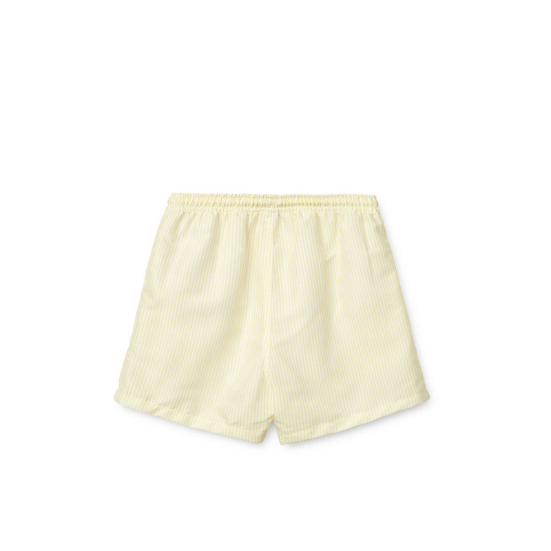 Liewood Duke Print Board Shorts - Y/D stripe Lemonade / Creme de la creme - BOARD SHORTS