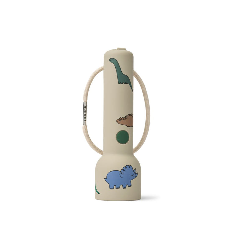 Liewood Gry Printed Flashlight - Dinosaurs / Mist - FLASHLIGHT