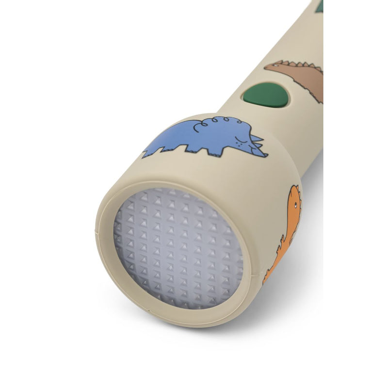 Liewood Gry Printed Flashlight - Dinosaurs / Mist - FLASHLIGHT