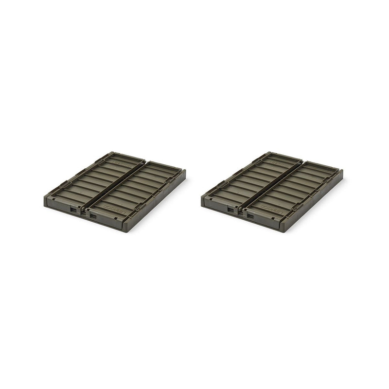 Liewood Weston Small Storage Box 2-Pack - Army brown - STORAGE BOX