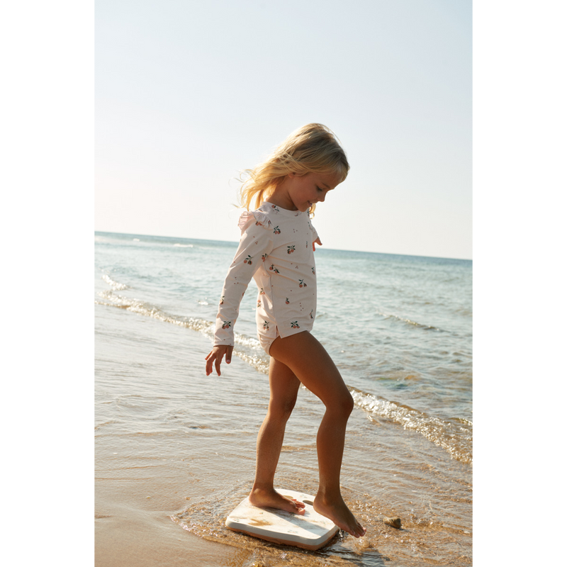 Liewood Tenley printed swim tee - Peach / Sea shell - SWIM TEE