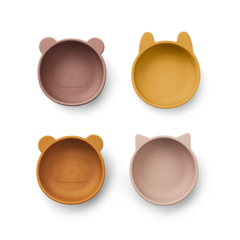 LIEWOOD Iggy Silicone Bowls 4 Pack - Rose mix LIEWOOD Iggy Silicone Bowls 4 Pack - Rose mix
