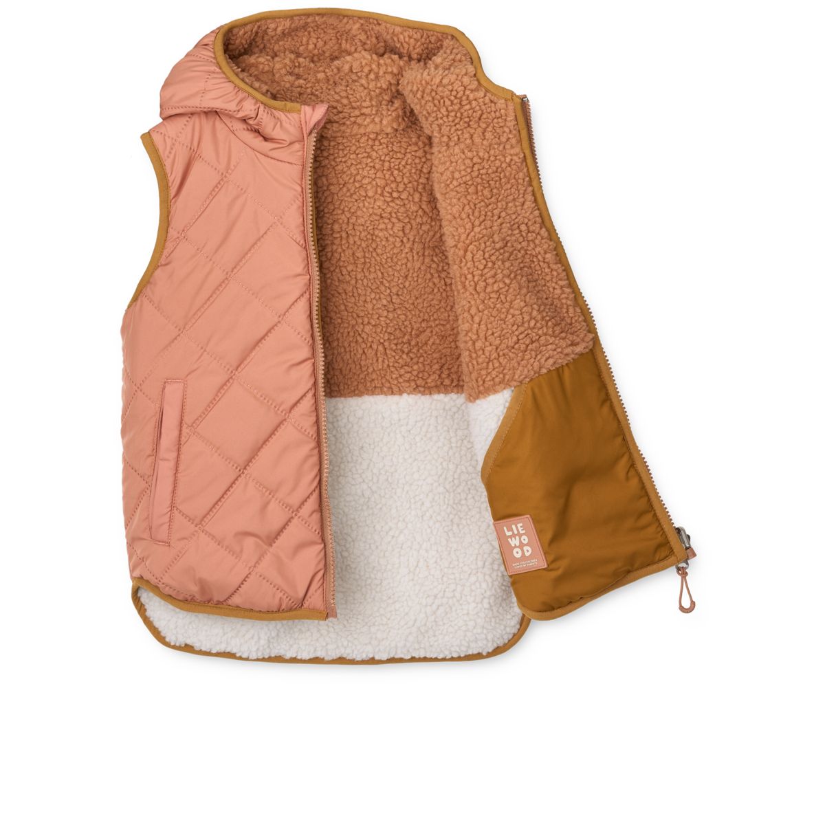 Liewood Diana Reversible Pile Vest - Tuscany rose mix - VEST