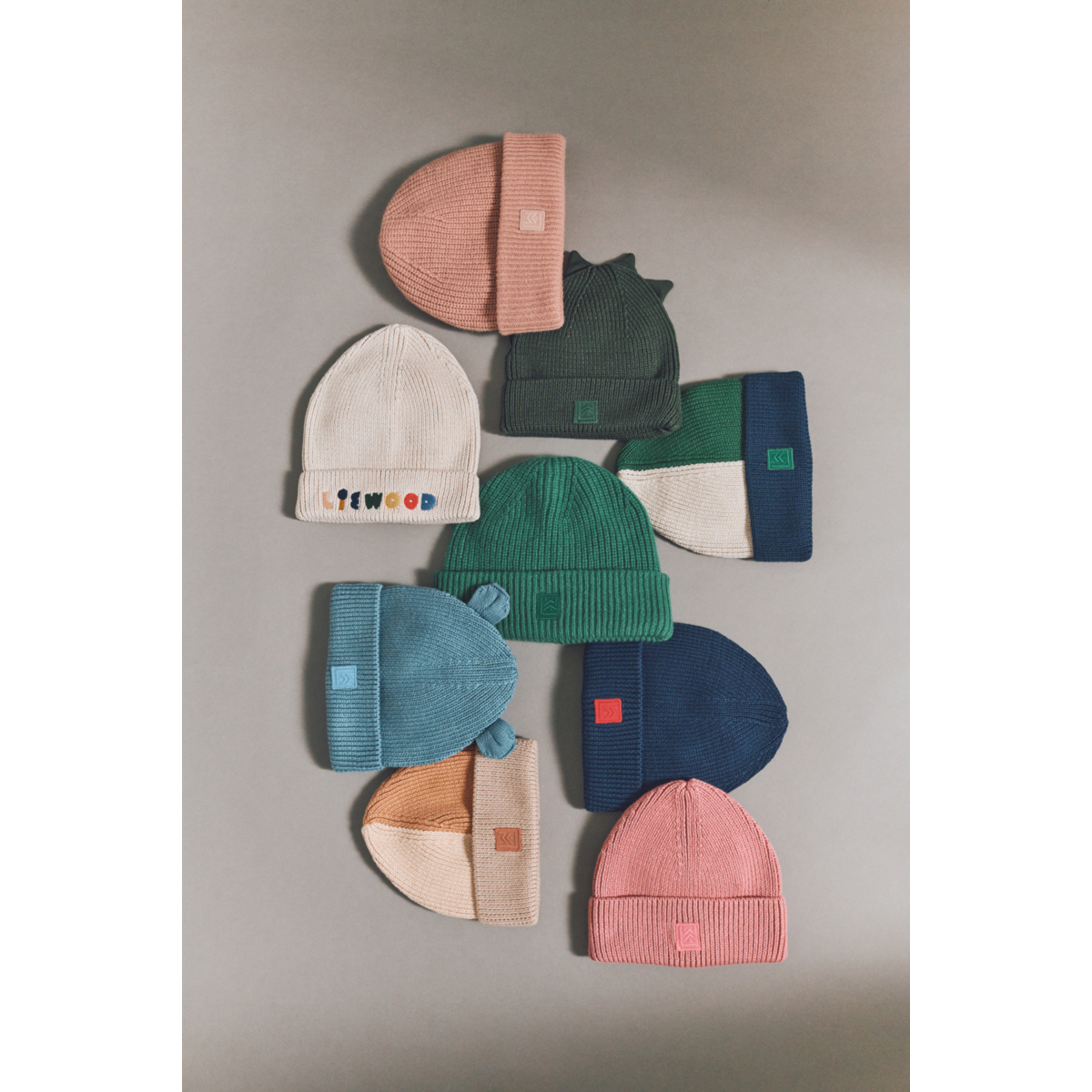 Liewood Gina Dino Beanie - Hunter green - HATS/CAP