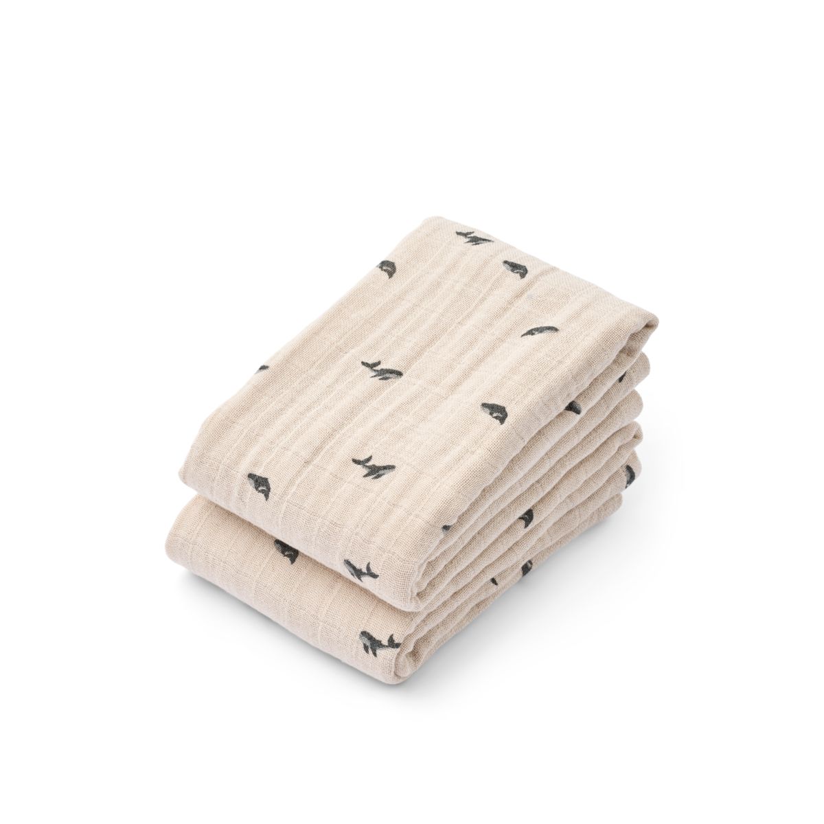 Liewood Lewis Muslin Cloth 2-Pack - Mini whale / Sandy - MUSLIN CLOTH