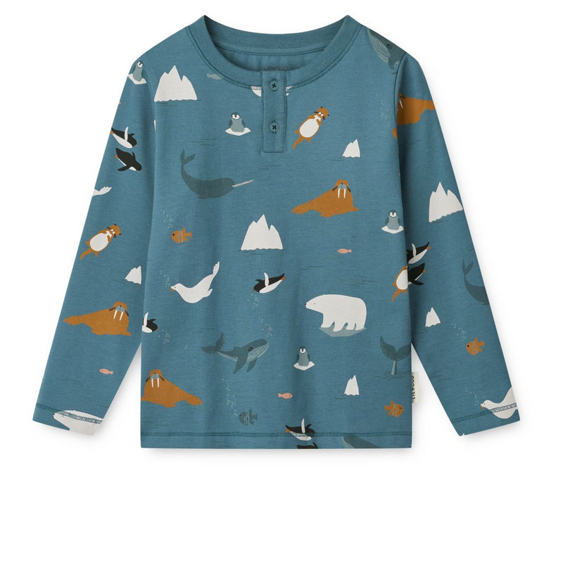 Liewood Wilhelm Printed Pyjama Set - Arctic Sea / Ocean view - PYJAMAS SET