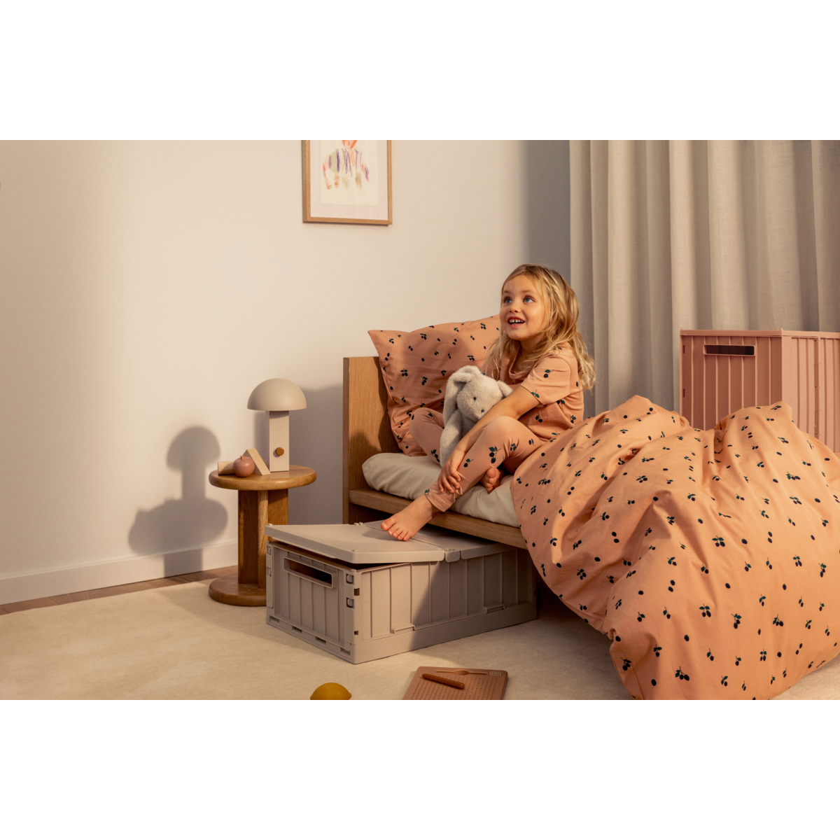 Liewood Weston Bed Roller With Lid - Sandy - STORAGE BOX