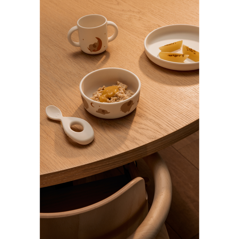 Liewood Vivi Silicone Tableware Set - Elephant / Creme de la creme - TABLEWARE SET