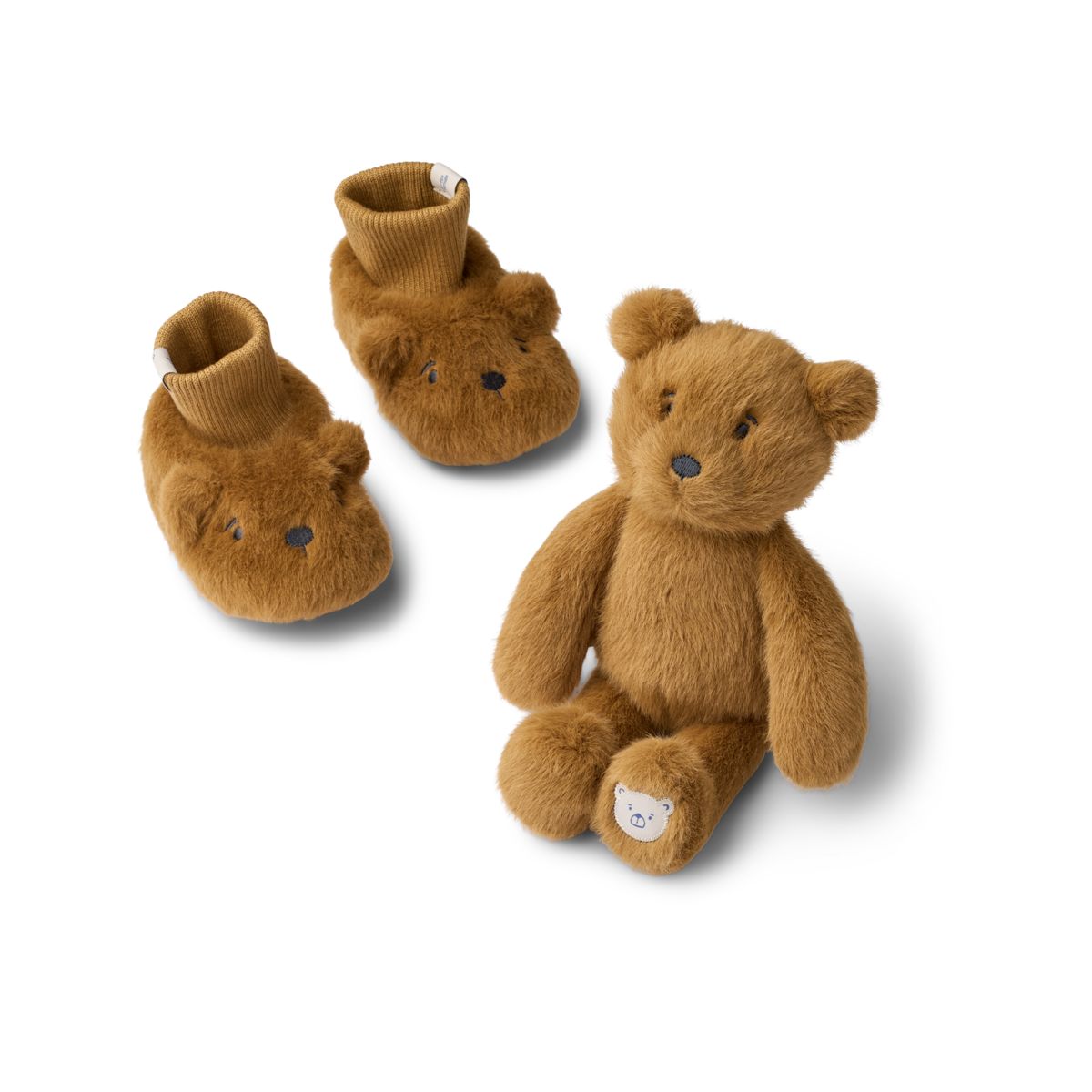 Liewood Basim Plush Baby Gift Set - Golden caramel - TEDDY