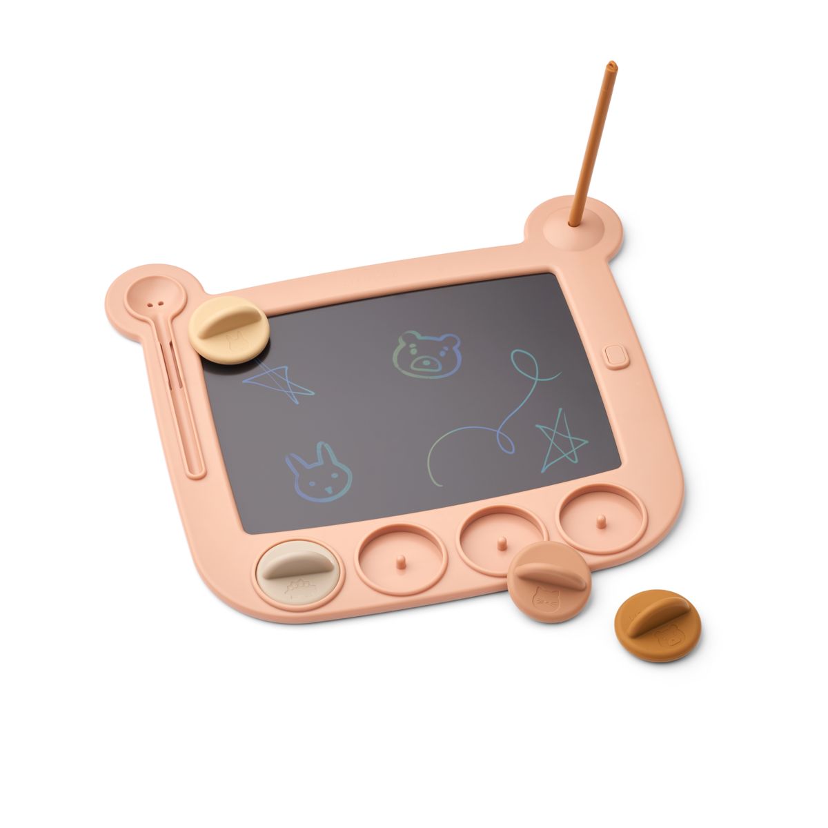 Liewood Venzora LCD Drawing Board with stamps - Pale tuscany multi mix - CREATIVE TOYS