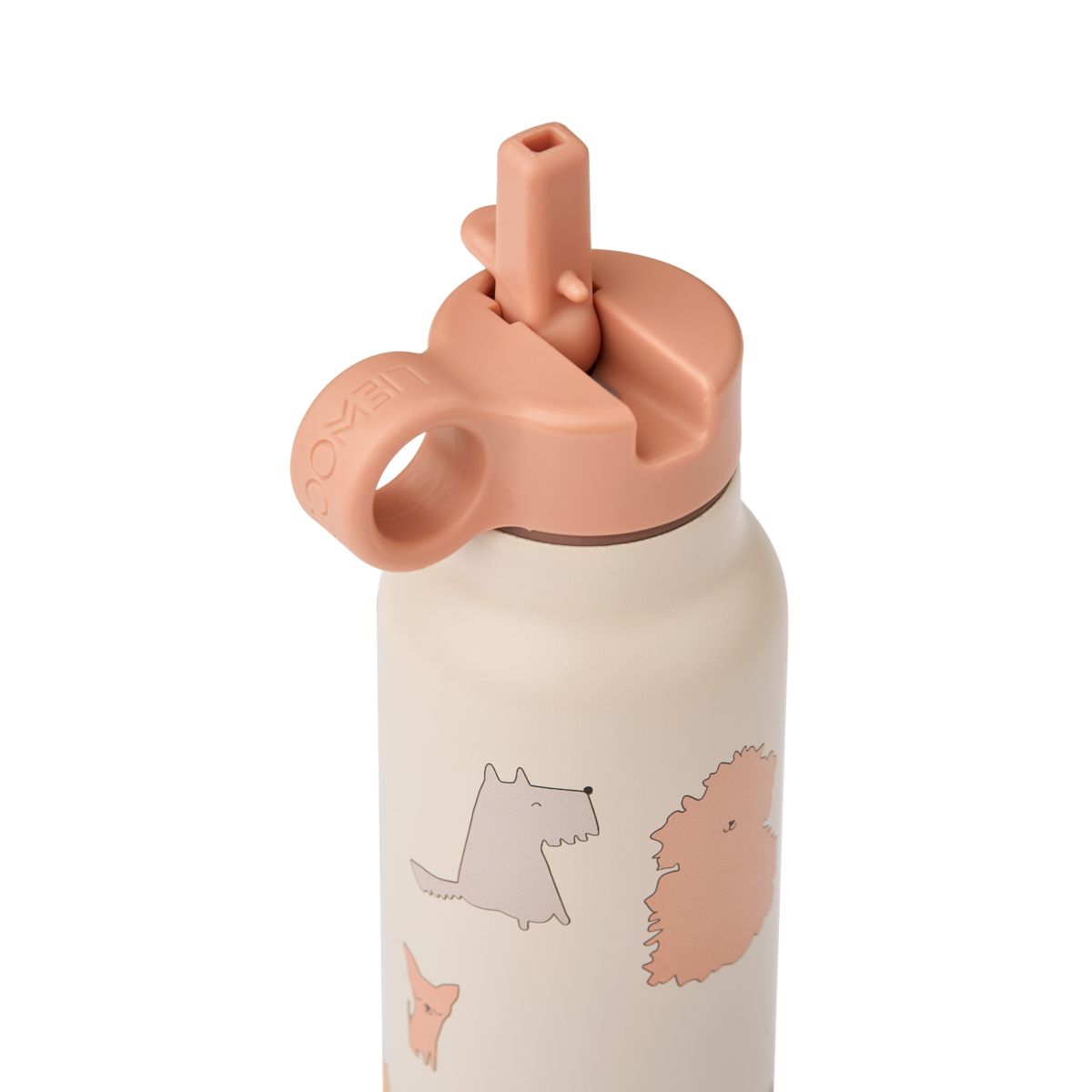 Liewood Falk Water Bottle 350 ml - Cats and Dogs / Sandy - WATER BOTTLE