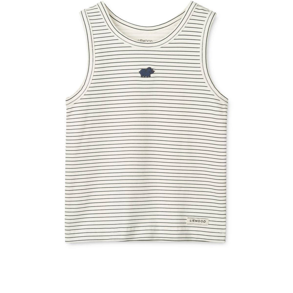Liewood Faris Tank Top 2-pack - Mini dinosaurs creme / stripe mix - TANK TOP