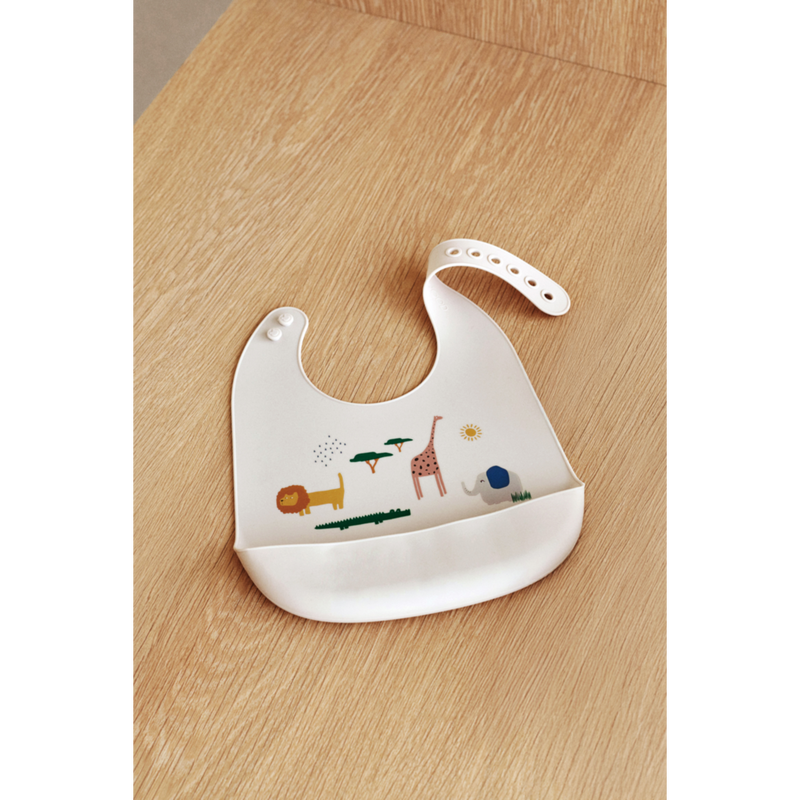 Liewood Tilda Silicone Bib 2 Pack - Safari sandy mix - BIB