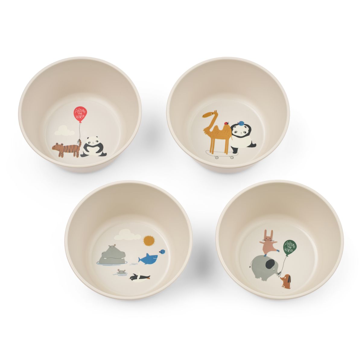 Cees Bowl 4-Pack - Around the world / Sandy